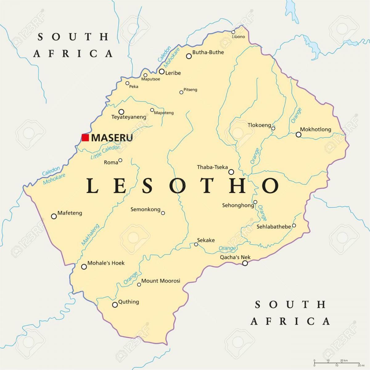térkép maseru Lesotho