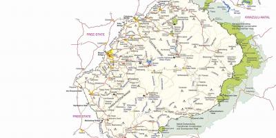 Térkép Lesotho határon hozzászólás