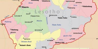 A térkép Lesotho